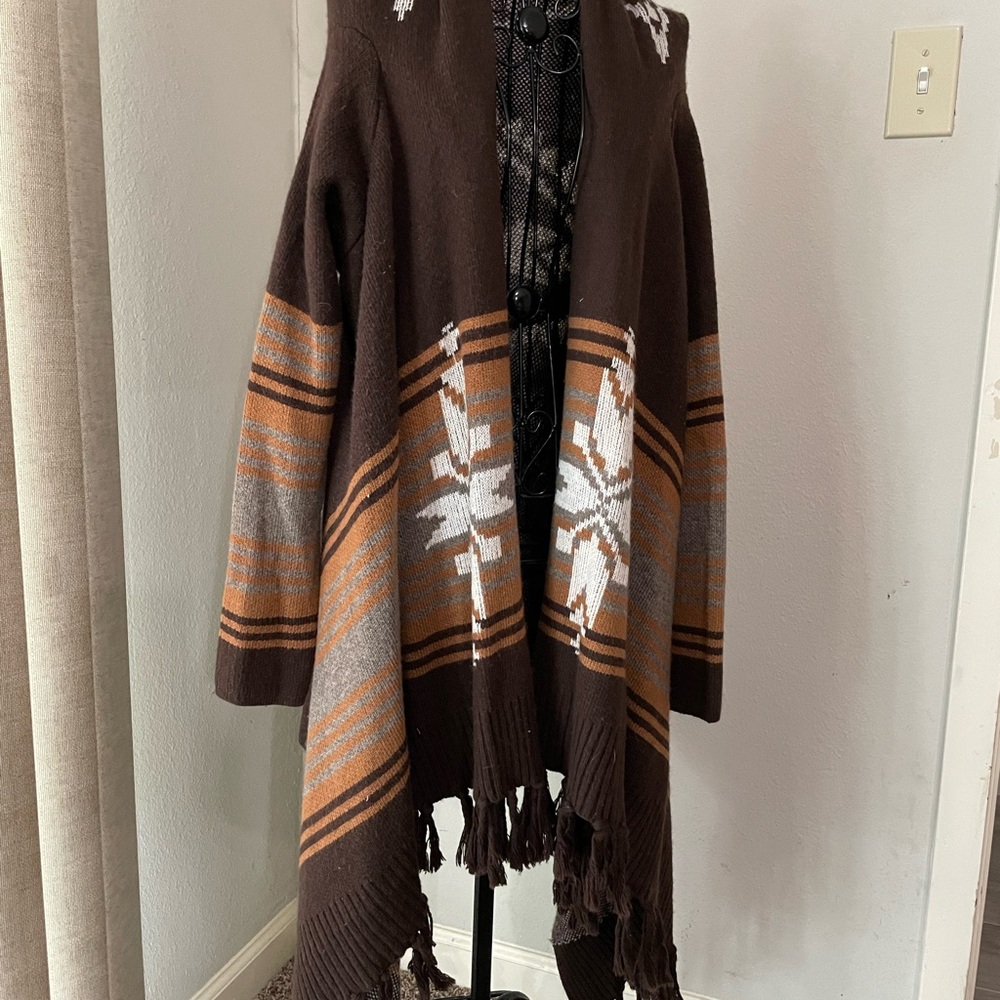 Young Threads Nyc Inc long sleeve poncho sweater
